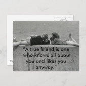 Ein echter Freund Postkarte (Vorne/Hinten)