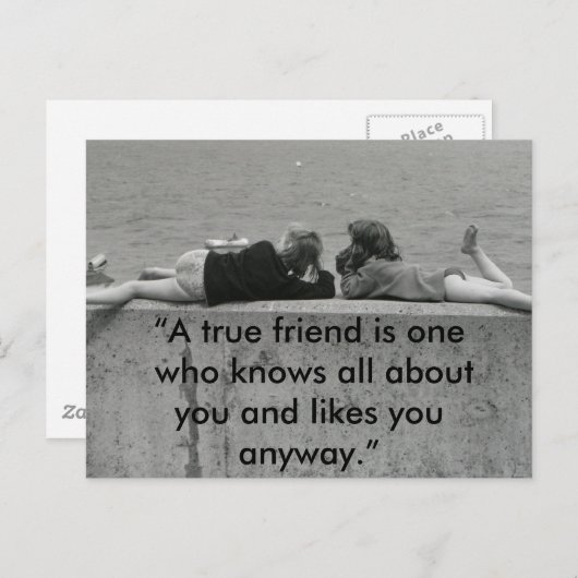 Ein echter Freund Postkarte (Vorne/Hinten)