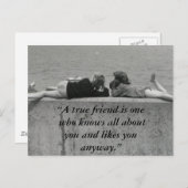 Ein echter Freund Postkarte (Vorne/Hinten)