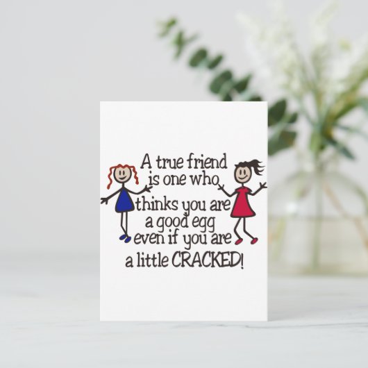 Ein echter Freund Postkarte (Stehend Vorderseite)