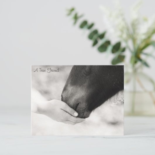 Ein echter Freund Postkarte (Stehend Vorderseite)