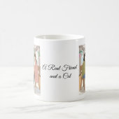 Ein echter Freund und eine Katze Kaffeetasse (Mittel)