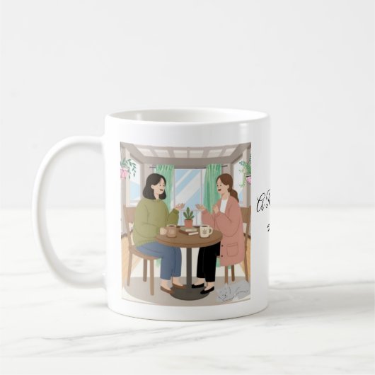 Ein echter Freund und eine Katze Kaffeetasse (Links)