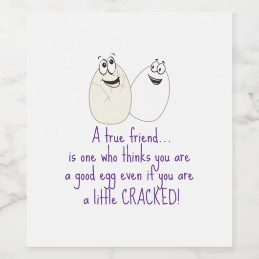 Ein echter Freund Weinetikett (Einzelnes Label)