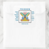 Ein echter Frieden Quadratischer Aufkleber (Tasche)