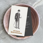 Ein echter Gentleman in Bowler Hat Business Card Visitenkarte
