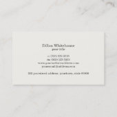 Ein echter Gentleman in Top Hat Age Look Visitenkarte (Rückseite)