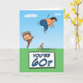 Ein echter Kick im Hintern 60. Geburtstag Karte (Gelbe Blume)