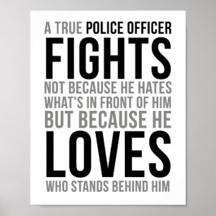 Ein echter Polizeibeamter kämpft Poster
