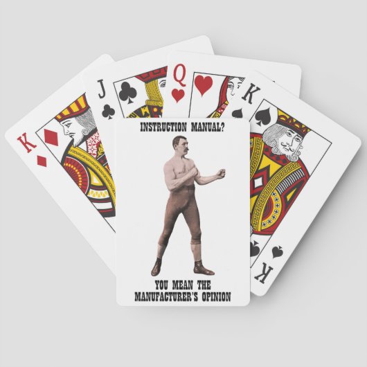 Ein echter übermäßig männlicher Mann Spielkarten (Rückseite)