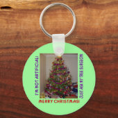 Ein echter Weihnachtsbaum Schlüsselanhänger (Vorderseite)