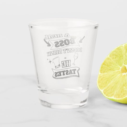 Ein echtes Bootangebot Schnapsglas (Rückseite)