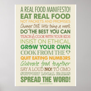 Ein echtes Food-Manifest Poster
