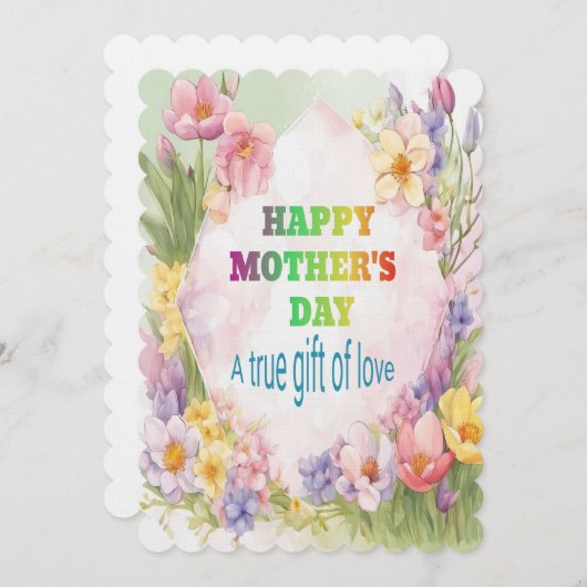 Ein echtes Geschenk der Liebe Einladung (Vorne/Hinten)