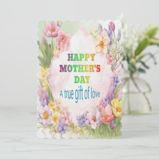 Ein echtes Geschenk der Liebe Einladung (Stehend Vorderseite)