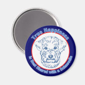 Ein echtes Glück mit einem Schnoodle Magnet (Vorderseite/Rückseite)