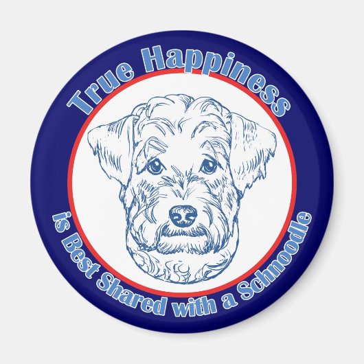 Ein echtes Glück mit einem Schnoodle Magnet (Vorne)