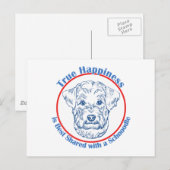 Ein echtes Glück mit einem Schnoodle Postkarte (Vorne/Hinten)