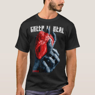 Ein echtes Herz in den Händen eines Zombie Hallo T-Shirt