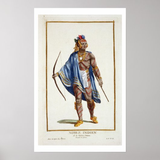 Ein Edelinder aus der Ottawa Nation, 1780 (Colou Poster (Vorne)