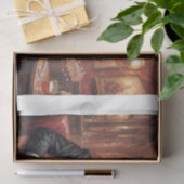 Ein edler Doberman-Hund, der Gitarre in einem Pub Seidenpapier (Geschenk)