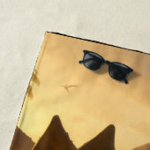 Ein edler, erwachsener Stegosaurus, der seine jung Strandtuch (Beispiel)