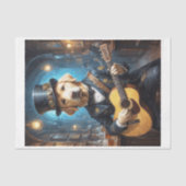 Ein edler Labrador-Hund, der Gitarre spielt - Seidenpapier (Vorderseite)