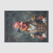 Ein edler viktorianischer Hahn mit elegantem Kleid Seidenpapier (Vorderseite)