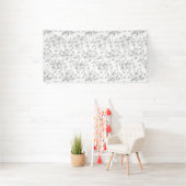 Ein edles, schwarz-weißes Blumenmotiv, Highlighti Banner (Insitu)