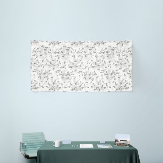 Ein edles, schwarz-weißes Blumenmotiv, Highlighti Banner (Messeveranstaltung)