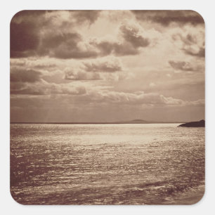 Ein Effekt des Sun, Normandie c.1857 (Sepia-Foto Quadratischer Aufkleber