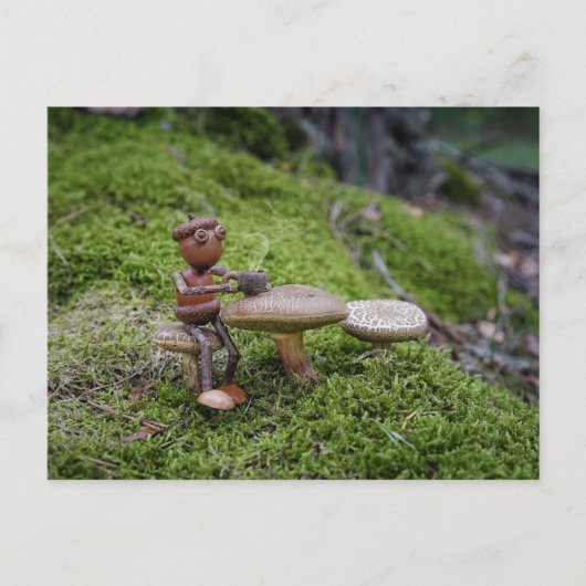 Ein Eichelf in einem Waldcafé! Postkarte (Vorderseite)