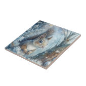 Ein Eichhörnchen im Winter Fliese (Seite)