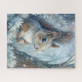 Ein Eichhörnchen im Winter Puzzle (Horizontal)