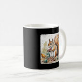 Ein Eichhörnchen mit einer Sammlung von Nuts Natur Kaffeetasse (VorderseiteRechts)