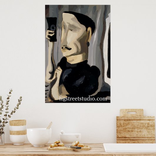 Ein eigenständiges, Abstraktes MAn Poster nehmen (Küche)