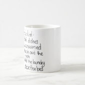 Ein einer Art - trockene Löschen-"Listen-tun" Kaffeetasse (Mittel)