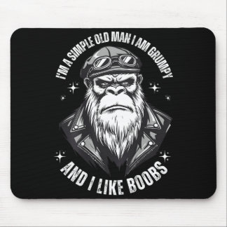 Ein einfacher alter Mann bin mürrisch und mag (auf Mousepad