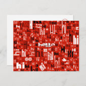 Ein einfacher Hello Part Deux Postkarten - Rot (Vorne/Hinten)