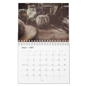 Ein einfacher Lebenskalender, rustikaler und einfa Kalender (Mär 2027)