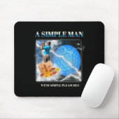 Ein einfacher Mann mit einfachen, lustigen Golfmän Mousepad (Mit Mouse)