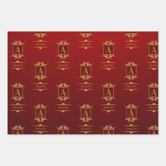 Ein einfacher, personalisierter und einzigartiger geschenkpapier set (Vorderseite 2)