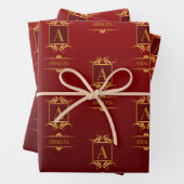 Ein einfacher, personalisierter und einzigartiger geschenkpapier set (Beispiel)