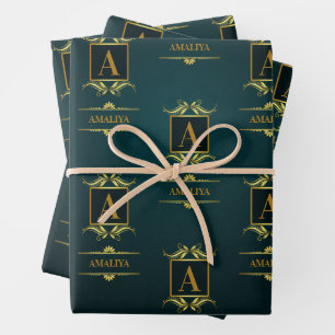 Ein einfacher, personalisierter und einzigartiger geschenkpapier set