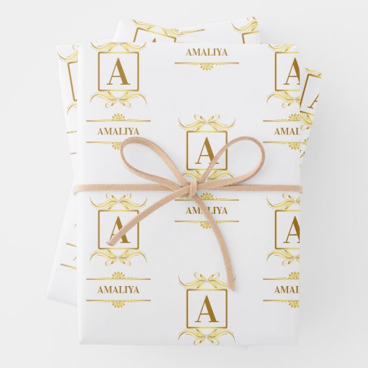 Ein einfacher, personalisierter und einzigartiger geschenkpapier set (Beispiel)