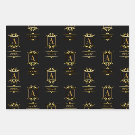 Ein einfacher, personalisierter und einzigartiger geschenkpapier set (Vorderseite 2)