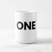 EIN einfacher Tassen-Typografie  Kaffeetasse (Mittel)