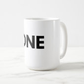 EIN einfacher Tassen-Typografie  Kaffeetasse (VorderseiteRechts)
