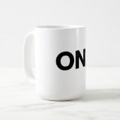 EIN einfacher Tassen-Typografie  Kaffeetasse (Vorderseite Links)