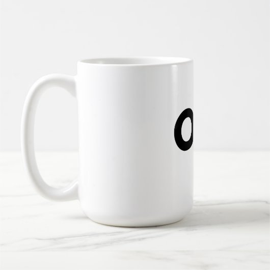 EIN einfacher Tassen-Typografie  Kaffeetasse (Links)